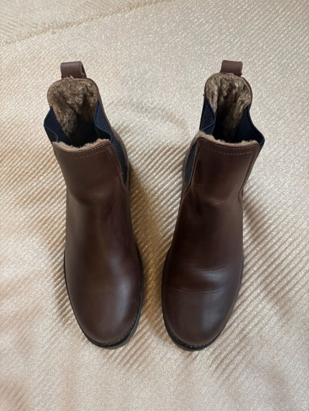 Fairfax & Favor Sheepskin Boudica Chelsea Boot Mahogany Leather 39 8 - Picture 5 of 11